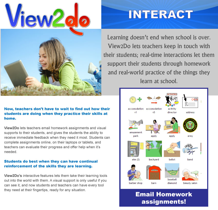 Interact with students through homework assignments