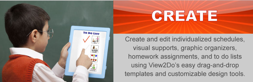 Create visual schedules and teaching aids